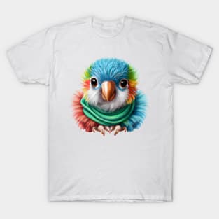 Adorable Cartoon Fluffy Happy Baby Parrot T-Shirt